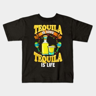 Tequila Is Love Cinco De Mayo Kids T-Shirt